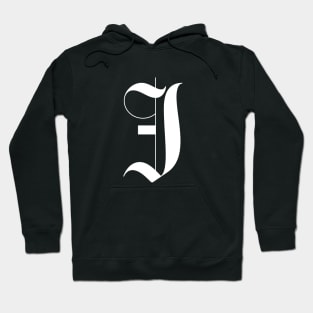 J Gothic letter Hoodie